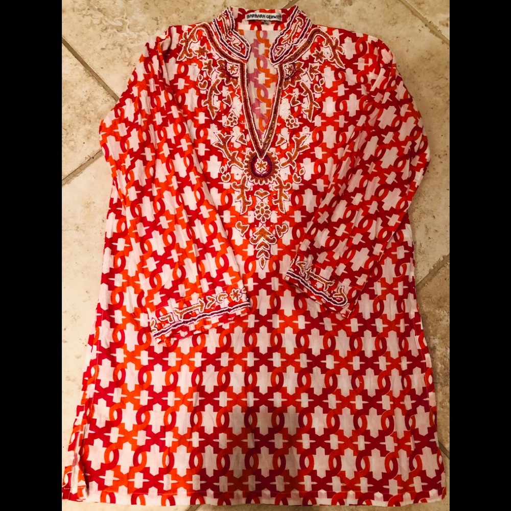 Barbara Gerwitt beaded top/cover up Never Worn